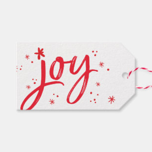 Étiquettes-cadeau JOY HOLIDAY stlish simple moderne roux brillants