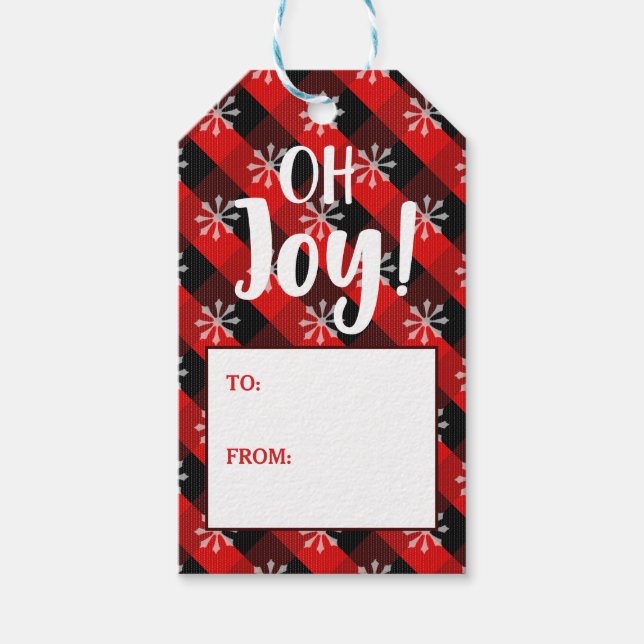 Étiquettes-cadeau Joy Noël (Devant)