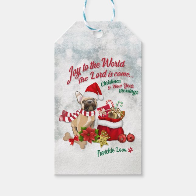 Étiquettes-cadeau Joy to the World - French Love (Devant)