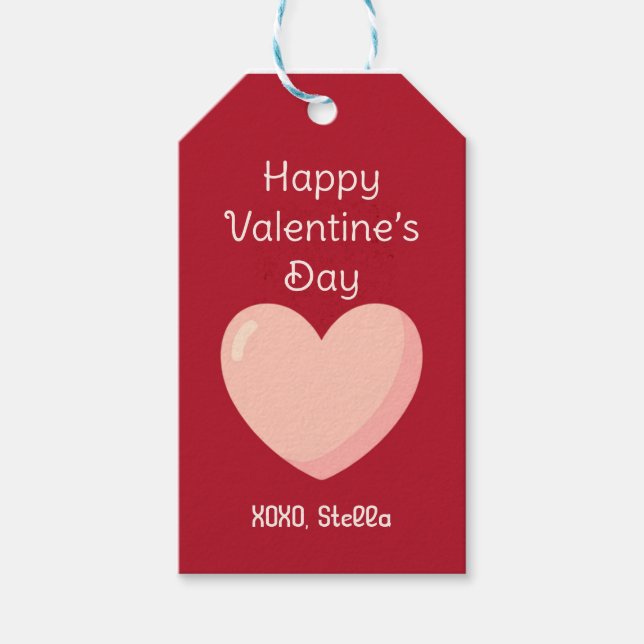 Étiquettes-cadeau Joyeuse carte cadeau de la Saint-Valentin (Devant)