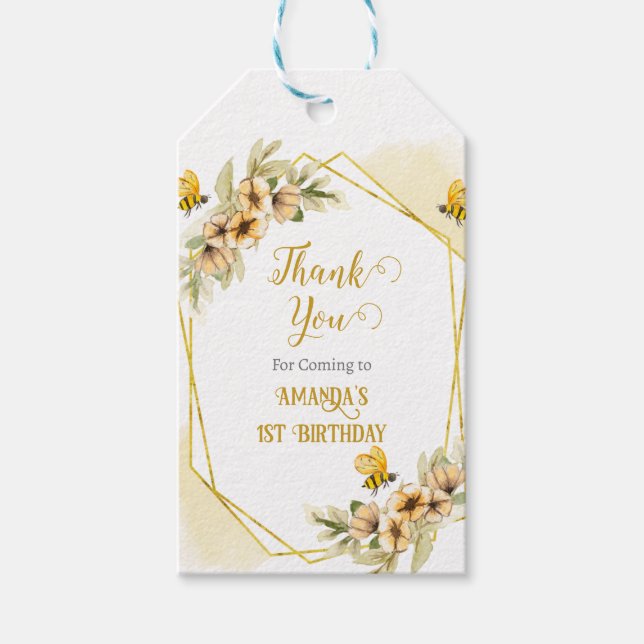 Étiquettes-cadeau Joyeuse fête d'anniversaire de l'apiculture (Devant)