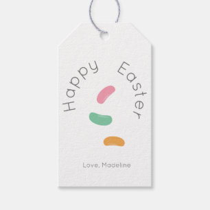 Étiquettes-cadeau Joyeuse fête de Pâques aux bonbons en gelée