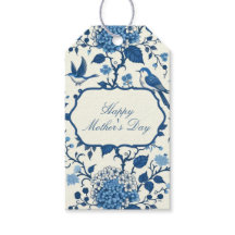 Joyeuse Fête des Mères Élégante Chinoiserie Bleue