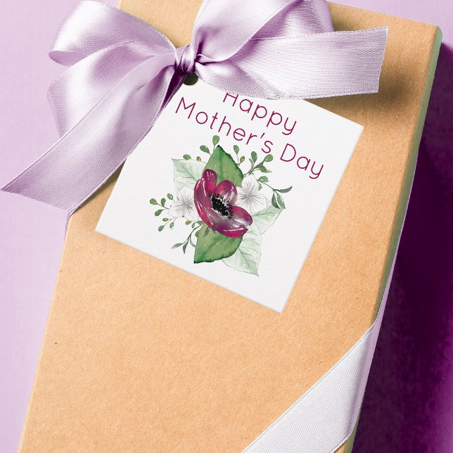Étiquettes Cadeau Joyeuse fête des mères - Joli vaporisateur de fleu (Floral Mother's Day Gift tags - personalized on the back)