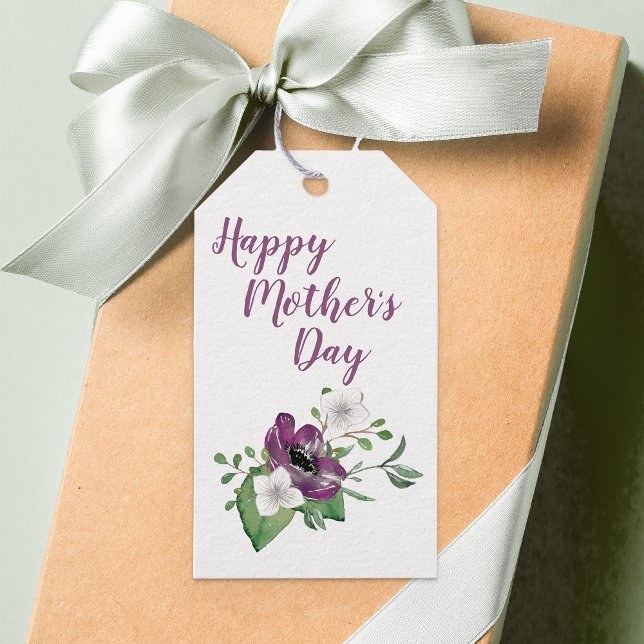 Étiquettes-cadeau Joyeuse fête des mères - Personnalisée avec Spray  (Mother's Day Gift Tags)