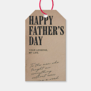 Étiquettes-cadeau Joyeuse Fête des Pères Lettre Vintage et Grand-Pèr