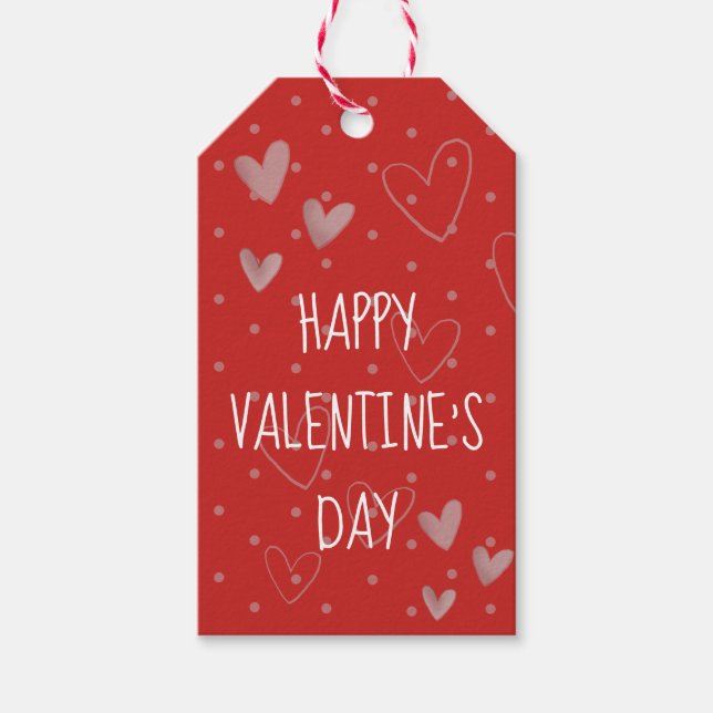 Étiquettes-cadeau Joyeuse Saint-Valentin (Devant)