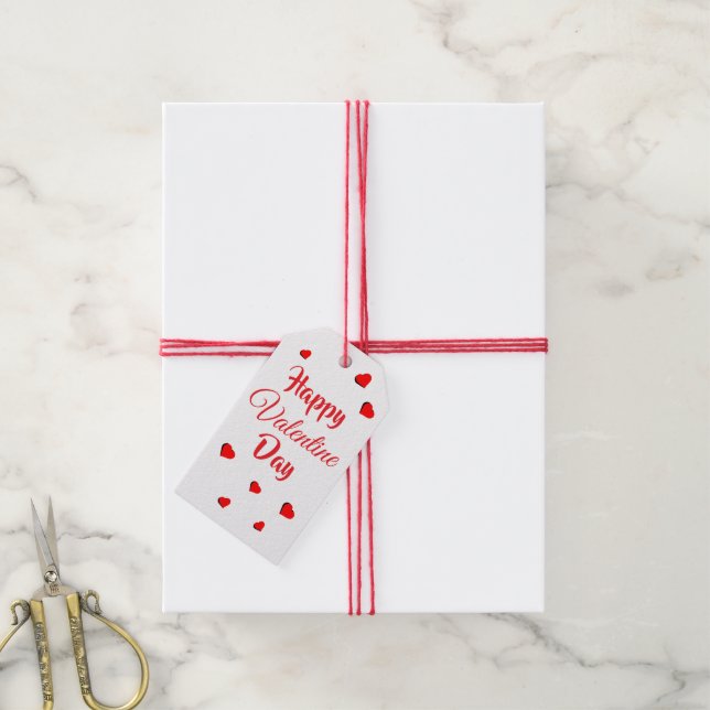 Étiquettes-cadeau Joyeuse Saint Valentin (Avec de la ficelle)