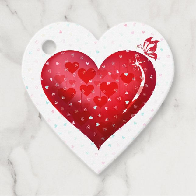 Étiquettes Cadeau Joyeuse Saint-Valentin (Devant)