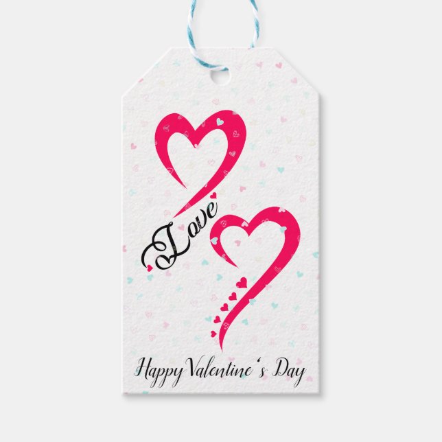 Étiquettes-cadeau Joyeuse Saint-Valentin (Devant)