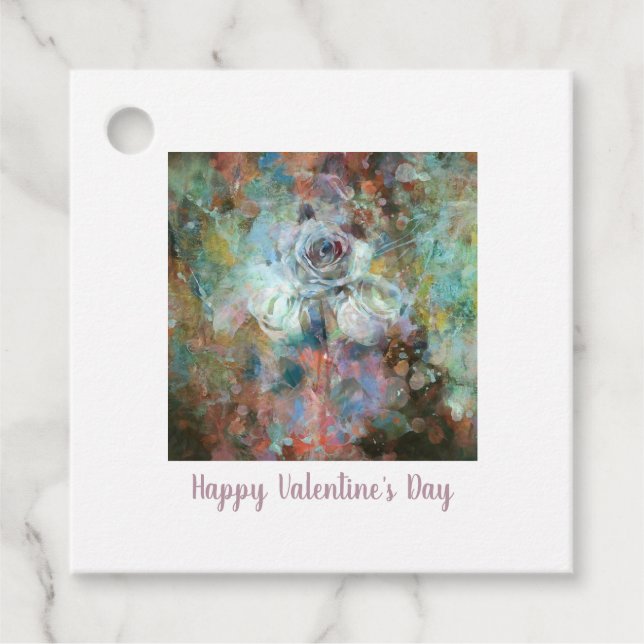 Étiquettes Cadeau Joyeuse Saint-Valentin.  (Devant)