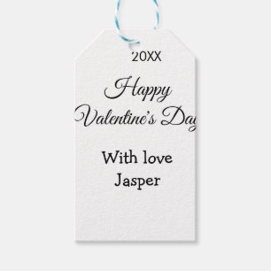 Étiquettes-cadeau Joyeuse Saint-Valentin nom amour simple année styl