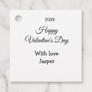 Étiquettes Cadeau Joyeuse Saint-Valentin nom amour simple année styl