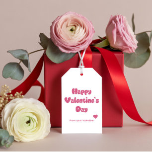 Étiquettes-cadeau Joyeuse Saint-Valentin Paillettes