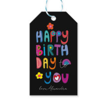 Joyeuse Typographie colorée d'anniversaire