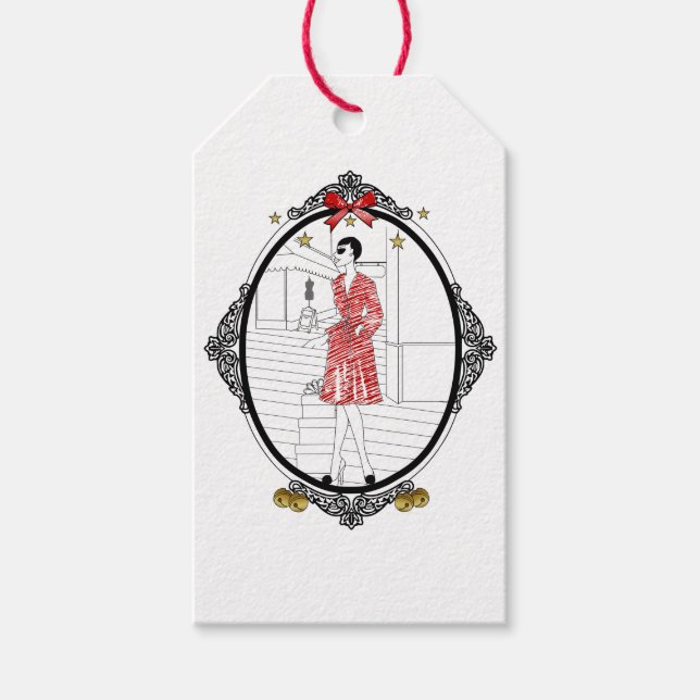 Étiquettes-cadeau Joyeuses Fêtes (Devant)