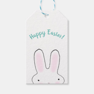 Étiquettes-cadeau Joyeuses Pâques Joyeux Printemps mignon Lapin de P