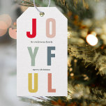 Étiquettes-cadeau Joyeuses vacances colorées<br><div class="desc">Joyeuses vacances colorées</div>
