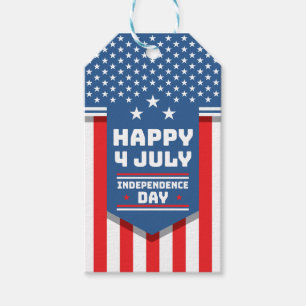 Étiquettes-cadeau Joyeux 4 juillet Fête de l'Indépendance américaine