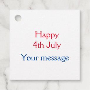 Étiquettes Cadeau Joyeux 4 juillet jour de l'indépendance ajoutez no