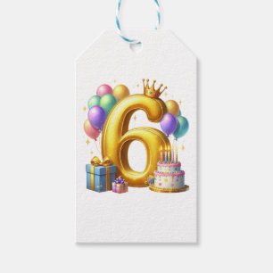 Étiquettes-cadeau Joyeux 6e Anniversaire