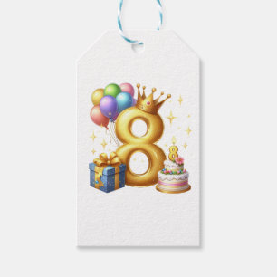 Étiquettes-cadeau Joyeux 8e Anniversaire