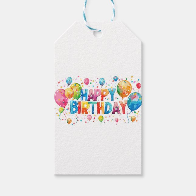 Étiquettes-cadeau Joyeux anniversaire (Devant)