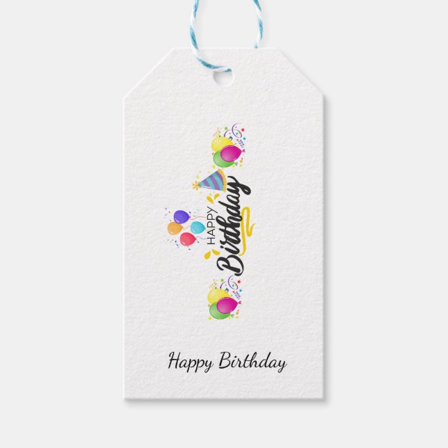 ÉTIQUETTES-CADEAU JOYEUX ANNIVERSAIRE (Devant)
