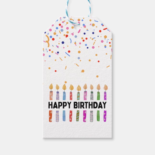 ÉTIQUETTES-CADEAU JOYEUX ANNIVERSAIRE (Devant)