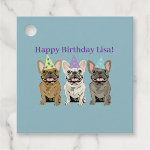 Étiquettes Cadeau Joyeux Anniversaire! Bouledogues Français