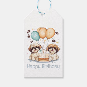 Étiquettes-cadeau Joyeux anniversaire Chih Tzu Chiens Anniversaire G