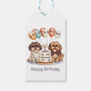 Étiquettes-cadeau Joyeux anniversaire Chih Tzu Chiens Anniversaire G