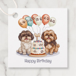 Étiquettes Cadeau Joyeux anniversaire Chih Tzu Chiens Anniversaire G