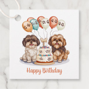 Étiquettes Cadeau Joyeux anniversaire Chih Tzu Chiens Anniversaire G