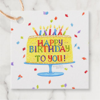 Étiquettes Cadeau Joyeux Anniversaire Gâteau Bon Anniversaire