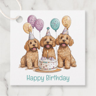 Étiquettes Cadeau Joyeux Anniversaire Goldendoodle Chiens Anniversai