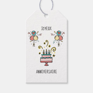 Étiquettes-cadeau Joyeux Anniversaire Joyeux Anniversaire