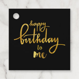 Étiquettes Cadeau Joyeux anniversaire pour moi Gold Foil