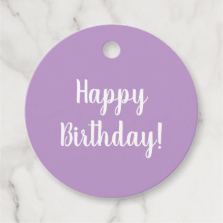 Étiquettes Cadeau Joyeux anniversaire Purple Lilac Typographie Cadea