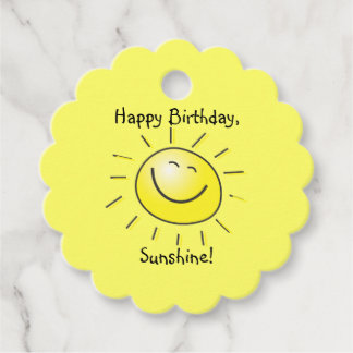 Étiquettes Cadeau Joyeux anniversaire, soleil !