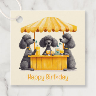 Étiquettes Cadeau Joyeux Anniversaire Standard Poodle Chiens Lemonad
