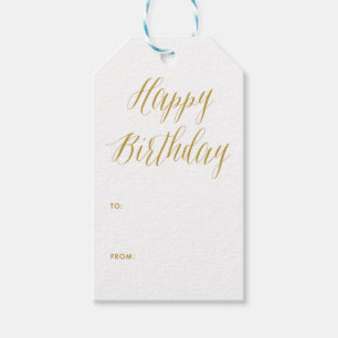Étiquettes-cadeau Joyeux anniversaire Tag cadeau de calligraphie m