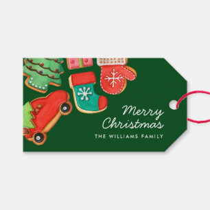 Étiquettes-cadeau Joyeux biscuits à sucre de Noël