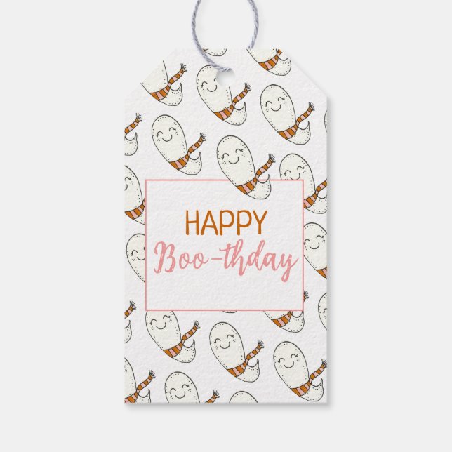 Étiquettes-cadeau Joyeux Boo-anniversaire (Dos)