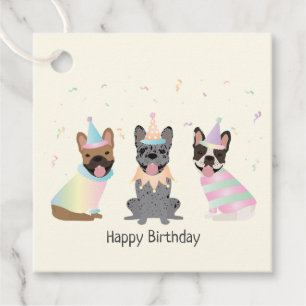 Étiquettes Cadeau Joyeux Bulldogs français
