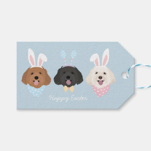 Étiquettes-cadeau Joyeux Chiens de Pâques