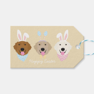 Étiquettes-cadeau Joyeux Chiens de Pâques