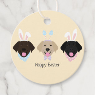Étiquettes Cadeau Joyeux Chiens d'excursion de Pâques Labrador