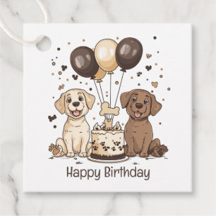 Étiquettes Cadeau Joyeux Chiens du Labrador Retriever