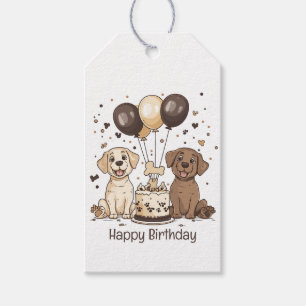 Étiquettes-cadeau Joyeux Chiens du Labrador Retriever